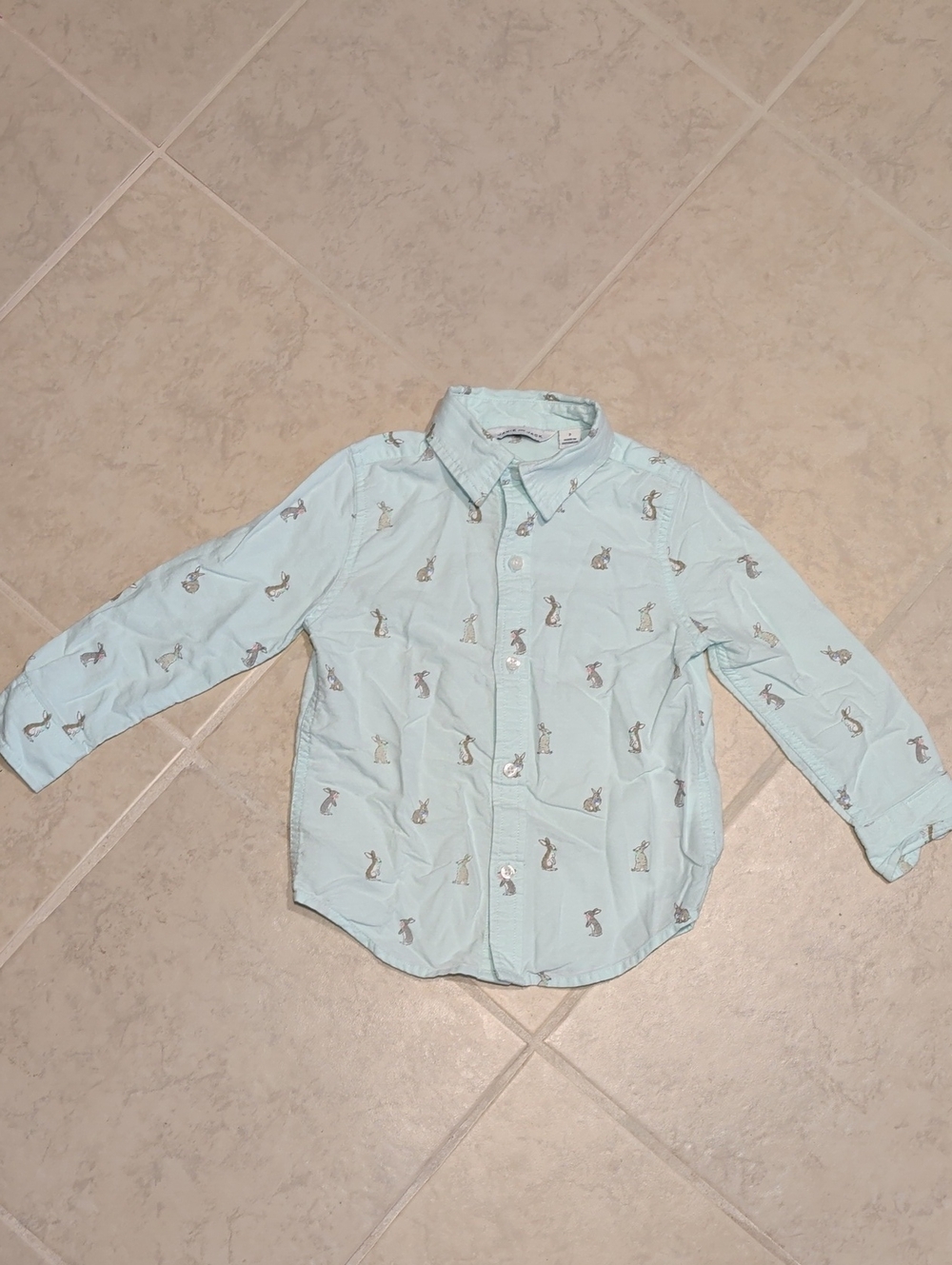 Janie and Jack Easter Bunny Button Down